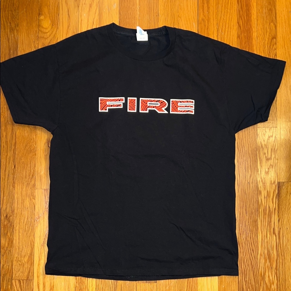 Hanes Black FIRE Graphic Tee